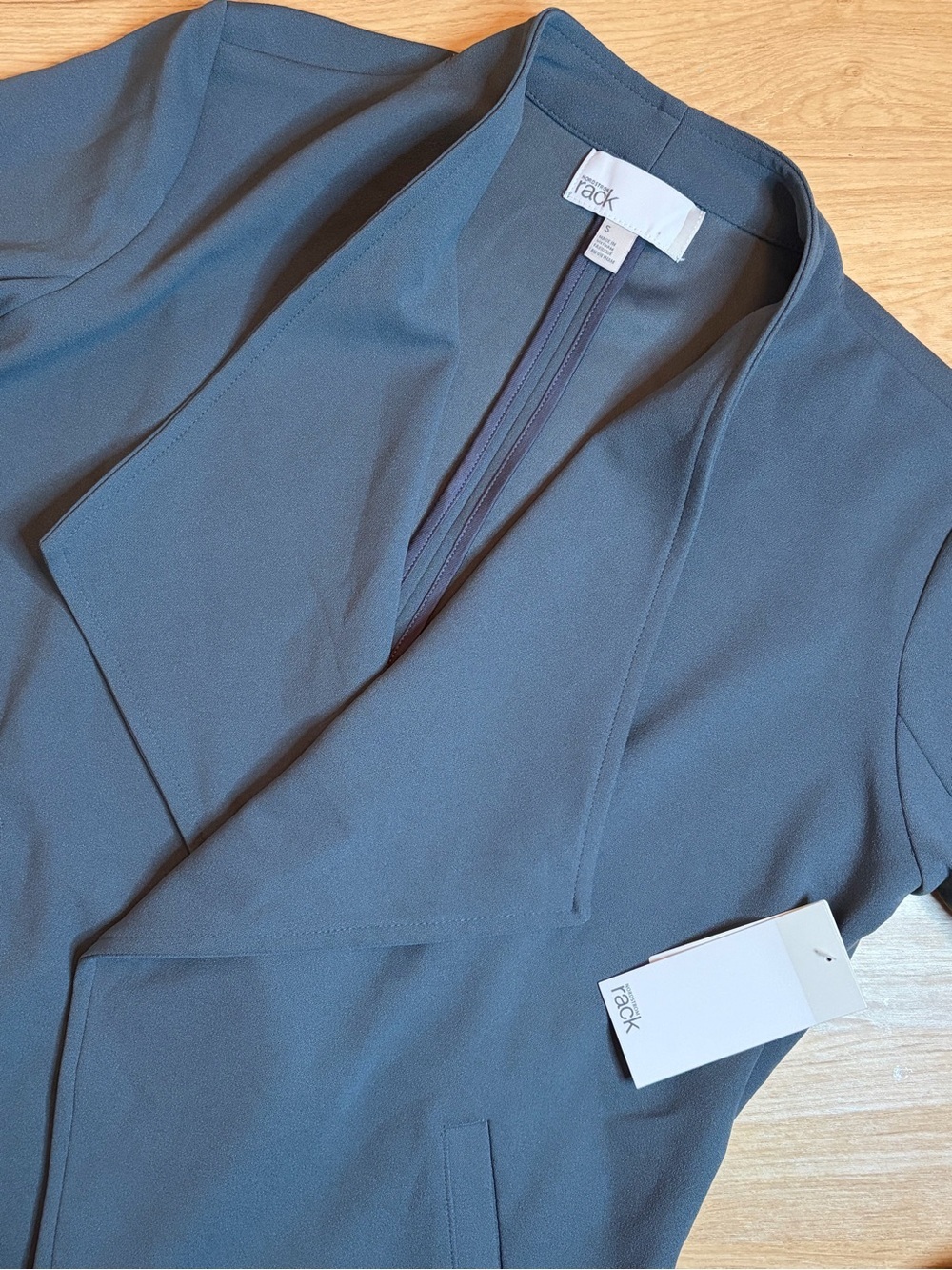 Nordstrom Rack Womens Blue Slate Open Front Jacket Small